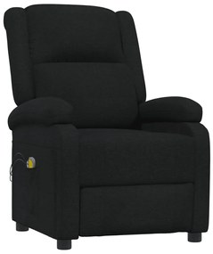 vidaXL Πολυθρόνα Μασάζ Ηλεκτρική Μαύρη Υφασμάτινη