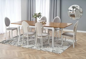 WINDSOR extension table, color: dark oak/white DIOMMI V-PL-WINDSOR-ST-C.DĄB/BIAŁY