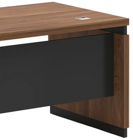 Γραφείο αναστρέψιμο Oscar pakoworld καρυδί-ανθρακί 180x170x76εκ (1 τεμάχια)
