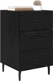 vidaXL Κομοδίνο Μαύρη Οξυά 40 x 40 x 66 εκ. Επεξεργασμένο Ξύλο