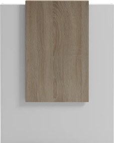 Γραφείο reception Zowel pakoworld με led λευκό - sonoma 90x40x110εκ