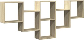 vidaXL Ραφιέρα Τοίχου Sonoma Δρυς 159x18x66 εκ. από Επεξεργ. Ξύλο