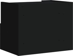 vidaXL Κομοδίνα Επιτοίχια 2 τεμ. Μαύρα 45x30x35 εκ.