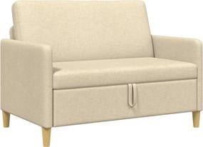 vidaXL Καναπές με Αποθήκευση Κρεμ 122 x 78 x 87 εκ Πολυεστέρας