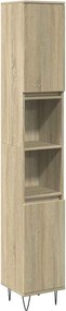 vidaXL Ντουλάπι Μπάνιου Sonoma Δρυς 30x30x190 εκ. Επεξεργασμένο Ξύλο
