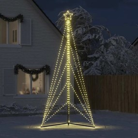vidaXL Χριστουγεννιάτικο δέντρο LED 615 LED Ζεστό Λευκό 404,5 εκ.