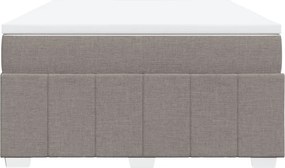 vidaXL Κρεβάτι Boxspring με Στρώμα Taupe 140x200 εκ. Υφασμάτινο