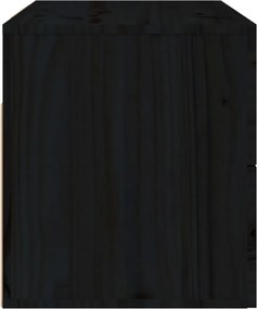 vidaXL Κομοδίνο Επιτοίχιο Μαύρα 50x36x40 εκ.