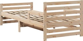 vidaXL Σκελετός Κρεβατιού Καφέ 80 x 200 cm Επεξεργασμένο ξύλο