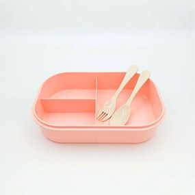 Πλαστικό Δοχείο Φαγητού 1600ml με Μαχαιροπίρουνα - Ροζ