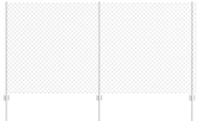 vidaXL Τεντώτο με στήριγμα Ασημί 1,2 x 10 m Ατσάλι