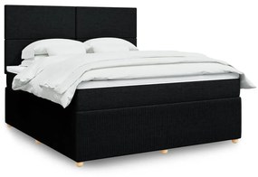 ΚΡΕΒΑΤΙ BOXSPRING ΜΕ ΣΤΡΩΜΑ ΜΑΥΡΟ 180X200 ΕΚ. ΥΦΑΣΜΑΤΙΝΟ 3292130