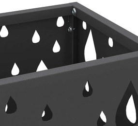 vidaXL Σχέδιο & βάση αποθήκευσης Μαύρο 15.5 x 15.5 x 49 εκ Ατσάλι