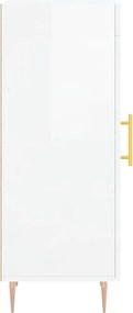 vidaXL Ντουλάπι Γυαλιστερό Λευκό 34,5x34x90 εκ. Επεξεργασμένο Ξύλο