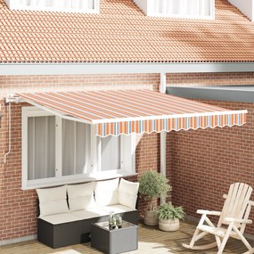 vidaXL Αυτόματη Αναδιπλούμενη Τέντα Ριγέ 350x250 εκ.