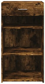 Συρταριέρα Καπνιστή Δρυς 50x42,5x93 εκ. από Επεξεργ. Ξύλο - Καφέ
