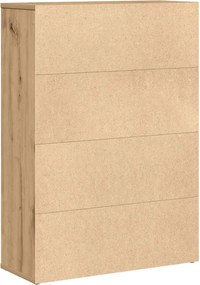 vidaXL Βιβλιοθήκη Αρτισιανή Δρυς 60x24x85 εκ. Επεξ. Ξύλο