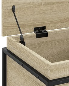 Κουτί Αποθήκευσης με Sonoma Δρυς 80x40x51,5 εκ. Επεξ. Ξύλο - Καφέ