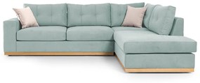 Γωνιακός καναπές αριστερή γωνία Boston pakoworld ύφασμα ciel-cream 280x225x90εκ - Ύφασμα - 168-000025
