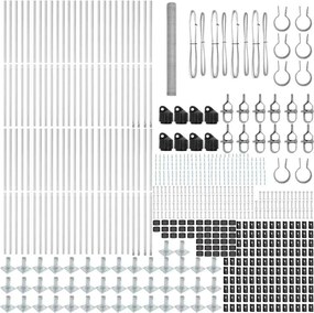 vidaXL Στύλος Περιφράξεων Ασημί 100 x 1,6 m (25 mm πλέγμα) Ατσάλι