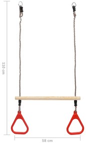 93153 vidaXL Ακροβατική Κούνια με Κρίκους