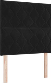 vidaXL Κρεβάτι box spring με στρώμα Μαύρο 80 x 200 cm Βελούδο