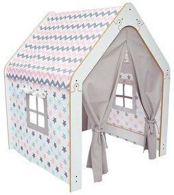 Children&#039;s house Montessori Hosnele white-pink mdf 95x90x114cm 95x90x114 εκ.