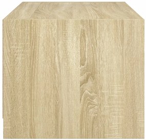 vidaXL Τραπεζάκι Σαλονιού Sonoma Δρυς 68x50x42 εκ. με Γυάλινες Πόρτες