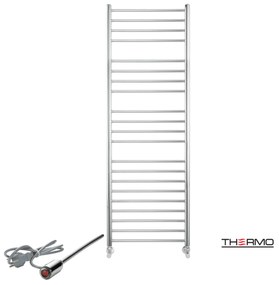 Thermo BELLAVIA Θερμαινόμενη πετσετοκρεμάστρα από ανοξείδωτο χάλυβα με ηλεκτρική λειτουργία 150x50cm Inox Polished