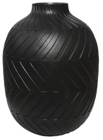MarHome FIBERGLASS ΒΑΖΟ ΜΑΥΡΟ ΜΑΤ / ΑΝΑΓΛΥΦΟ ΜΟΤΙΒΟ - Φ34x45cm 1/ΚΙΒ  06-94714