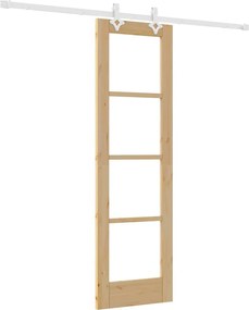 vidaXL Συρόμενη Πόρτα Φυσικό 61 x 198,5 εκ.