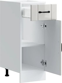 vidaXL ντουλάπι βάσης κουζίνας Lucca Λευκό Υψηλής στιλπνότητας