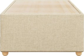 vidaXL Πλαίσιο κρεβατιού χωρίς στρώμα Κρέμα 80x200 cm Ύφασμα