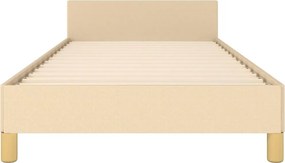 vidaXL Πλαίσιο κρεβατιού χωρίς στρώμα Κρέμα 80x200 cm Ύφασμα