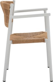 ΠΟΛΥΘΡΟΝΑ ΑΛΟΥΜΙΝΙΟΥ ΛΕΥΚΗ ΜΕ ΣΧΟΙΝΙ PE ΜΠΕΖ  HM5786.01 55,5x50x77,5 εκ.