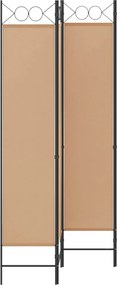 vidaXL 4-Πίνακας Διαχωριστικός Μπεζ 160 x 200 cm Ύφασμα