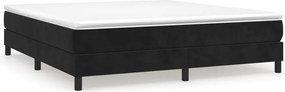 vidaXL Κρεβάτι Boxspring με Στρώμα Μαύρο 160x200 εκ. Βελούδινο