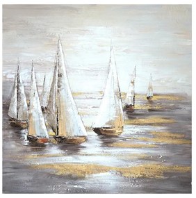 Πίνακας σε καμβά Sailer I Inart 100x3x100εκ 100x3x100 εκ.