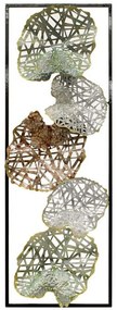 Διακοσμητικό Τοίχου Leafs 161-125-208 161-125-208 31x4x90cm Multi Μέταλλο