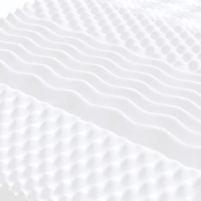 vidaXL Στρώμα Αφρού 7 Ζωνών Σκληρότητα 20 ILD Λευκό 140x210 εκ.