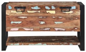 vidaXL Κουτί αποθήκευσης Πολύχρωμο Μασίφ ανακυκλωμένο ξύλο