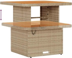 vidaXL Σετ Καναπέ Κήπου με μαξιλάρι 8 pcs Μπεζ Πολυ ράταν