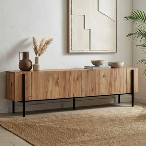 Έπιπλο Τηλεόρασης Atlantic Πεύκο / Μαύρο GROOA 180x30x45