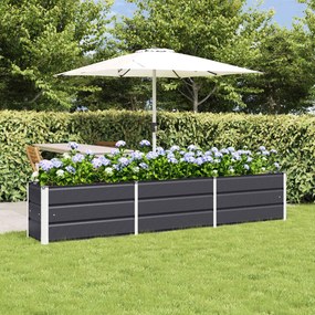 vidaXL Γλάστρα Ανθρακί 240 x 40 x 45 cm Ατσάλι
