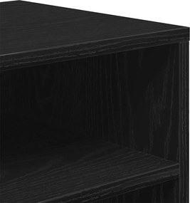 vidaXL Βιβλιοθήκη με 5 Ράφια Μαύρη 66x31x80 εκ. Επεξεργασμένο Ξύλο