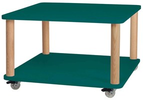 Τραπεζάκι Βοηθητικό Τροχήλατο Ashme ASHMEROLLST10 64x64x42,5cm Sea Green