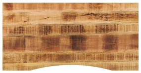 vidaXL Επιφάνεια Γραφείου Καμπύλη 110x60x2,5 εκ Μασίφ Ακατ. Μάνγκο