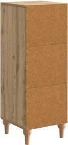 vidaXL Πλαϊνό γραφείο Artisan Δρυς 33 x 34,5 x 90 εκ