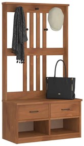 vidaXL Δέντρο χωλ "SANDNES" 87x40x159,5 εκ. Πεύκο μασίφ ξύλο