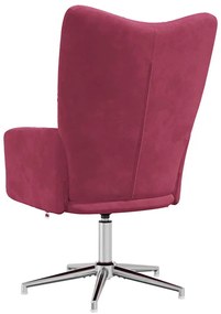 vidaXL Πολυθρόνα Relax Μπορντό Βελούδινη